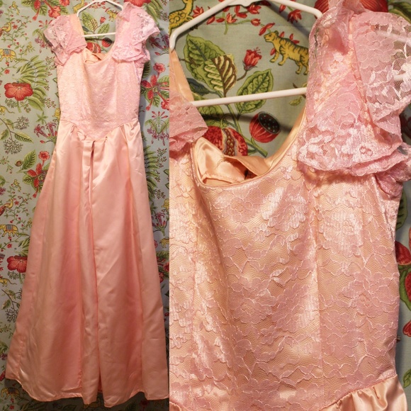 peach bridesmaid dresses 80s